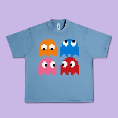 Pacman Ghosts Cool Retro 80s Urban Heavy Tee Designed By Artisfamous