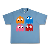 Pebble Blue pacman ghosts cool retro 80s Urban Heavy Tee - artisFamous