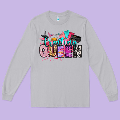 Crafting Queen Long Sleeve Tee Designed By Artiststas
