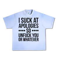 Grape Ice i suck at apologies so unfuck you or whatever swearing black Urban Heavy Tee - artisFamous