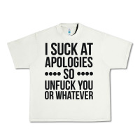 Pistachio i suck at apologies so unfuck you or whatever swearing black Urban Heavy Tee - artisFamous