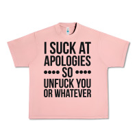 Salmon i suck at apologies so unfuck you or whatever swearing black Urban Heavy Tee - artisFamous