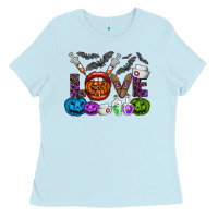 Baby Blue love  halloween Ladies Tee - CowhideDigitalArt