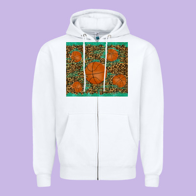 Basketball Tumbler Zipper Hoodie Designed By Ranaportraitstore