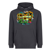 Smoke wyoming map sunflower cactus serape Heavyweight Hoodie - RanaPortraitStore