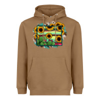 Toasted Coconut wyoming map sunflower cactus serape Heavyweight Hoodie - RanaPortraitStore