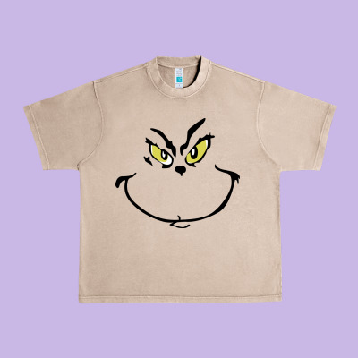 Grinch Face Urban Heavy Tee Designed By Artisfamous