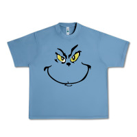 Pebble Blue Grinch Face Urban Heavy Tee - artisFamous