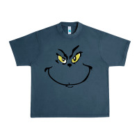 Midnight Navy Grinch Face Urban Heavy Tee - artisFamous