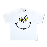White Grinch Face Urban Heavy Tee - artisFamous