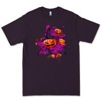 Plum halloween pumpkin patch  3 Premium Tee - BundleAndBundleShop