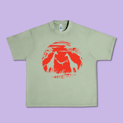 Giraffe Urban Heavy Tee Designed By Artisfamous