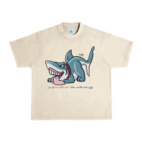 Sandshell Sharkdog Sticker Urban Heavy Tee - artisFamous