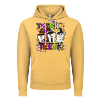 Vintage Mustard trick or teeth Vintage Hoodie - BarkalooDesign
