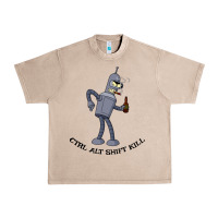 French Oak Futurama Ctrl Alt Shift Kill Bender Urban Heavy Tee - artisFamous