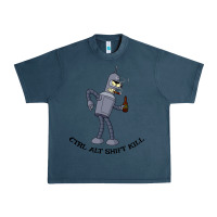 Midnight Navy Futurama Ctrl Alt Shift Kill Bender Urban Heavy Tee - artisFamous