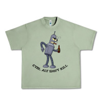 Oil Green Futurama Ctrl Alt Shift Kill Bender Urban Heavy Tee - artisFamous