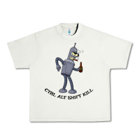 Pistachio Futurama Ctrl Alt Shift Kill Bender Urban Heavy Tee - artisFamous