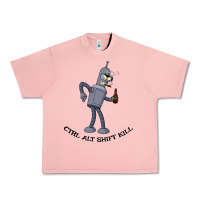 Salmon Futurama Ctrl Alt Shift Kill Bender Urban Heavy Tee - artisFamous