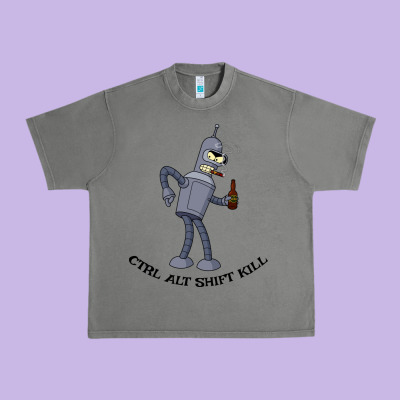 Futurama Ctrl Alt Shift Kill Bender Urban Heavy Tee Designed By Artisfamous