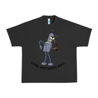 Pigment Black Futurama Ctrl Alt Shift Kill Bender Urban Heavy Tee - artisFamous