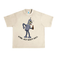 Sandshell Futurama Ctrl Alt Shift Kill Bender Urban Heavy Tee - artisFamous
