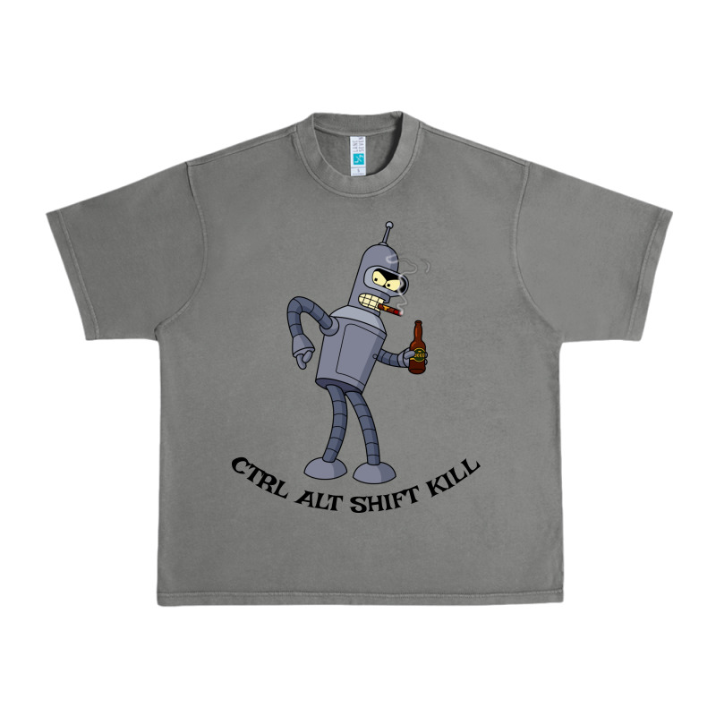 Futurama Ctrl Alt Shift Kill Bender Urban Heavy Tee by artisFamous | Teevron