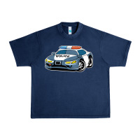 Navy police car Urban Heavy Tee - artisFamous