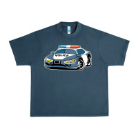 Midnight Navy police car Urban Heavy Tee - artisFamous