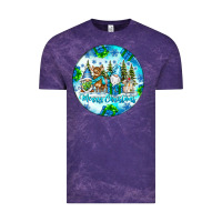 Cloud Purple merry christmas Vintage Tee - CowhideDigitalArt