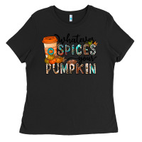 Black whatever spices your pumpkin Ladies Tee - CowhideDigitalArt