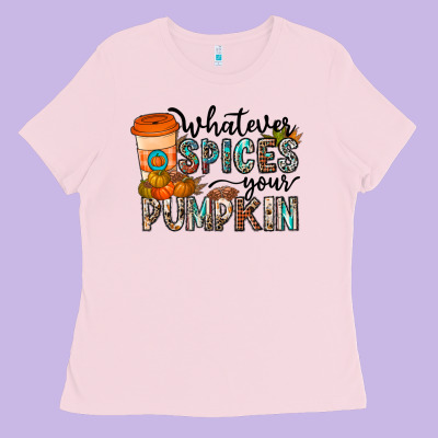 Whatever Spices Your Pumpkin Ladies Tee Designed By Cowhidedigitalart