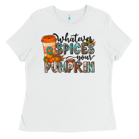 White whatever spices your pumpkin Ladies Tee - CowhideDigitalArt