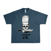 Midnight Navy bourdain cook free or die Urban Heavy Tee - artisFamous