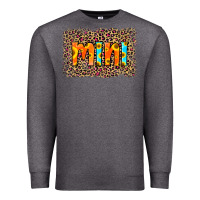 Charcoal Heather Leopard Sunflower Mimi Premium Sweatshirt - RanaPortraitStore
