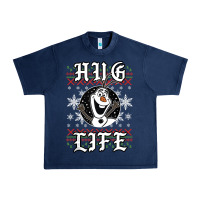 Navy fro.zen o.l.a.f hug life ugly christmas sweater style shirt Urban Heavy Tee - artisFamous