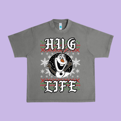 Fro.zen O.l.a.f Hug Life Ugly Christmas Sweater Style Shirt Urban Heavy Tee Designed By Artisfamous