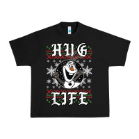 Black fro.zen o.l.a.f hug life ugly christmas sweater style shirt Urban Heavy Tee - artisFamous
