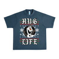 Fro.zen O.l.a.f Hug Life Ugly Christmas Sweater Style Shirt Urban Heavy Tee | Teevron