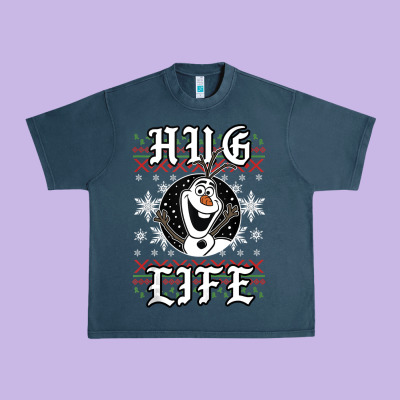 Fro.zen O.l.a.f Hug Life Ugly Christmas Sweater Style Shirt Urban Heavy Tee Designed By Artisfamous