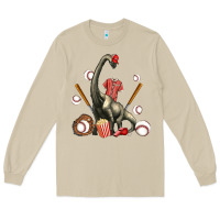 Mushroom brachiosaurus with baseball Long Sleeve Tee - Artiststas