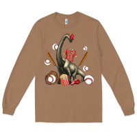 Toasted Coconut brachiosaurus with baseball Long Sleeve Tee - Artiststas