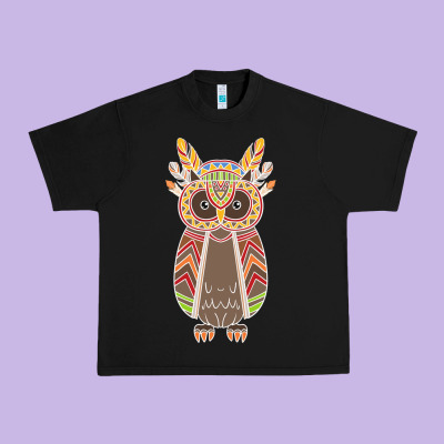 Native Owl Urban Heavy Tee Designed By Artisfamous