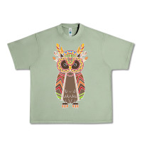 Oil Green Native OWL Urban Heavy Tee - artisFamous