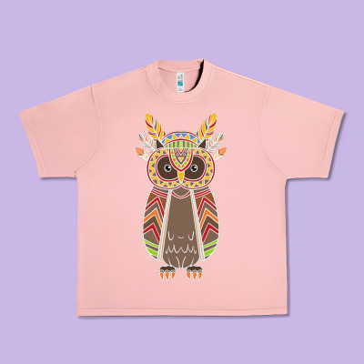 Native Owl Urban Heavy Tee Designed By Artisfamous