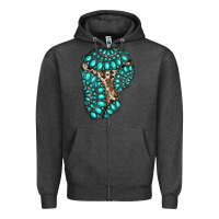 Charcoal Heather gemstone cowhide patches Zipper Hoodie - RanaPortraitStore