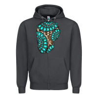 Smoke gemstone cowhide patches Zipper Hoodie - RanaPortraitStore