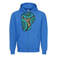 True Royal gemstone cowhide patches Zipper Hoodie - RanaPortraitStore