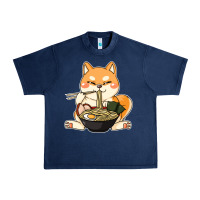 Navy shiba inu dog ramen Urban Heavy Tee - artisFamous