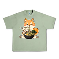Oil Green shiba inu dog ramen Urban Heavy Tee - artisFamous